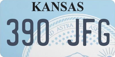 KS license plate 390JFG