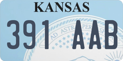 KS license plate 391AAB