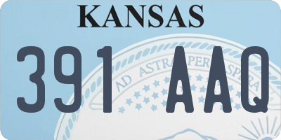 KS license plate 391AAQ