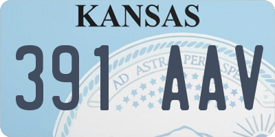 KS license plate 391AAV
