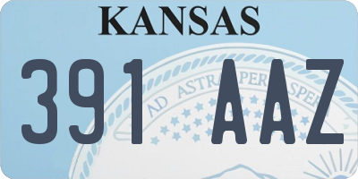 KS license plate 391AAZ