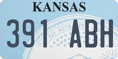 KS license plate 391ABH