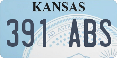 KS license plate 391ABS