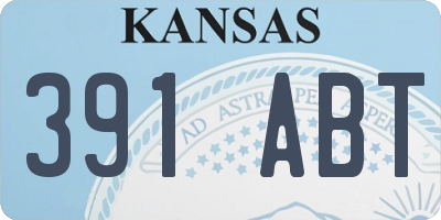 KS license plate 391ABT