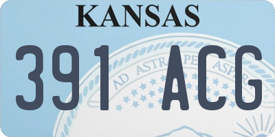 KS license plate 391ACG