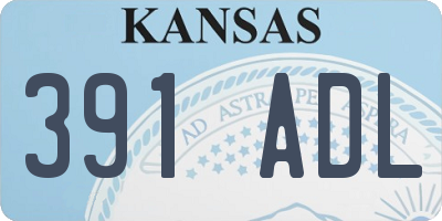 KS license plate 391ADL