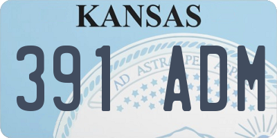 KS license plate 391ADM