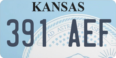 KS license plate 391AEF