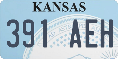 KS license plate 391AEH