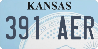 KS license plate 391AER