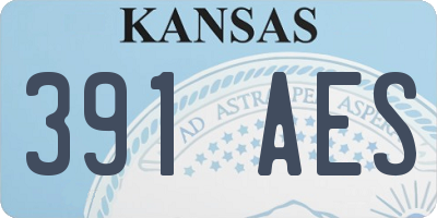 KS license plate 391AES