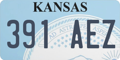 KS license plate 391AEZ