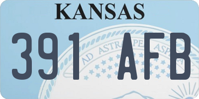 KS license plate 391AFB