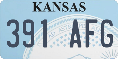 KS license plate 391AFG