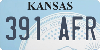 KS license plate 391AFR