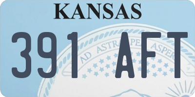 KS license plate 391AFT