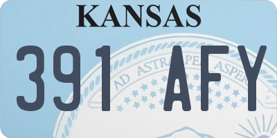 KS license plate 391AFY