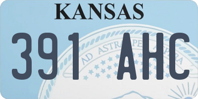 KS license plate 391AHC