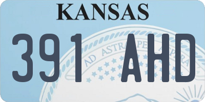 KS license plate 391AHD