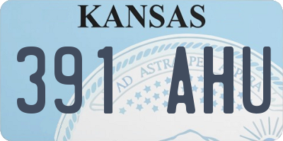 KS license plate 391AHU
