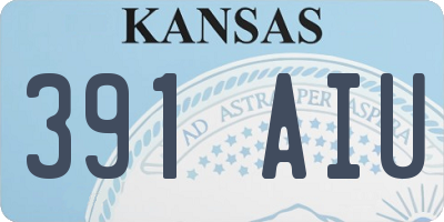 KS license plate 391AIU
