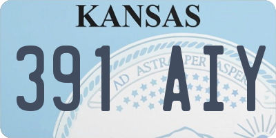 KS license plate 391AIY