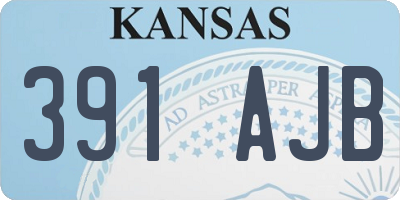 KS license plate 391AJB