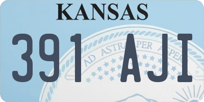 KS license plate 391AJI