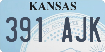 KS license plate 391AJK