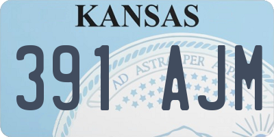 KS license plate 391AJM