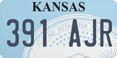 KS license plate 391AJR