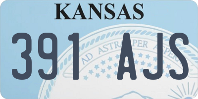 KS license plate 391AJS