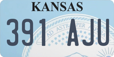 KS license plate 391AJU