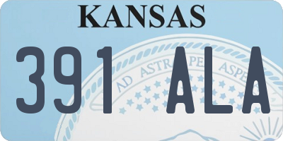 KS license plate 391ALA