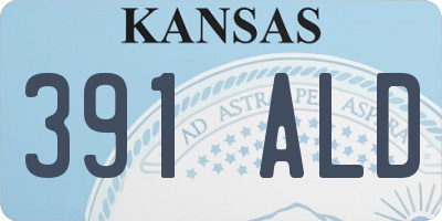 KS license plate 391ALD