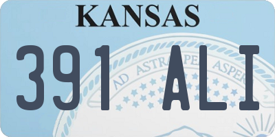 KS license plate 391ALI