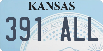 KS license plate 391ALL