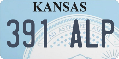 KS license plate 391ALP