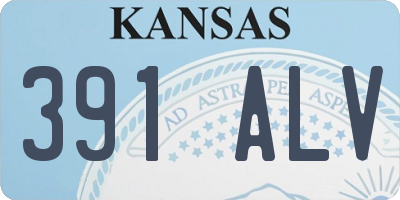 KS license plate 391ALV
