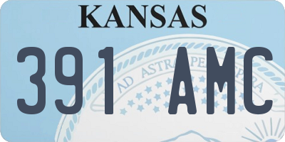 KS license plate 391AMC