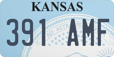 KS license plate 391AMF