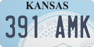 KS license plate 391AMK