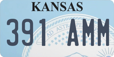 KS license plate 391AMM