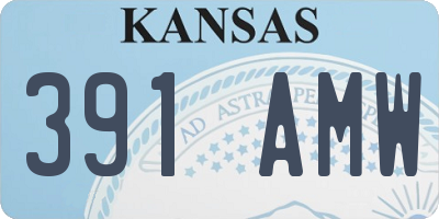 KS license plate 391AMW
