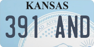 KS license plate 391AND