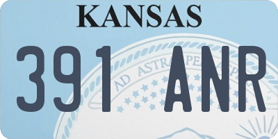KS license plate 391ANR