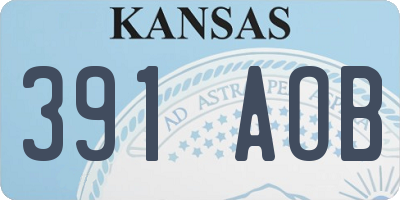 KS license plate 391AOB