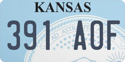 KS license plate 391AOF