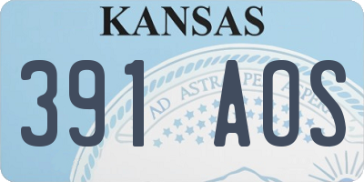 KS license plate 391AOS