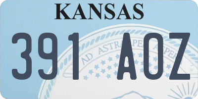 KS license plate 391AOZ